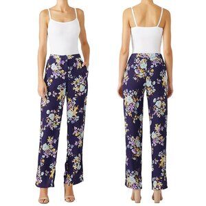Bobeau “Gayle” Palazzo Pants – Purple Floral (Size M) – NWT